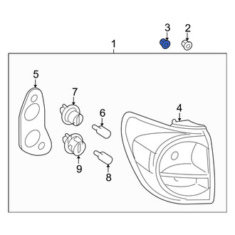 Toyota OE - Back Up Light Assembly Nut
