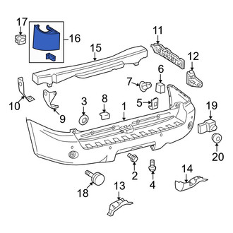 Toyota OE - Rear Left Bumper Cover Spacer Panel