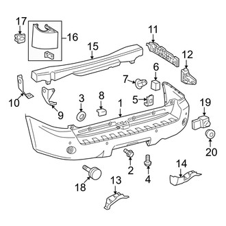 Toyota OE - Rear Bumper - Bumper & Components