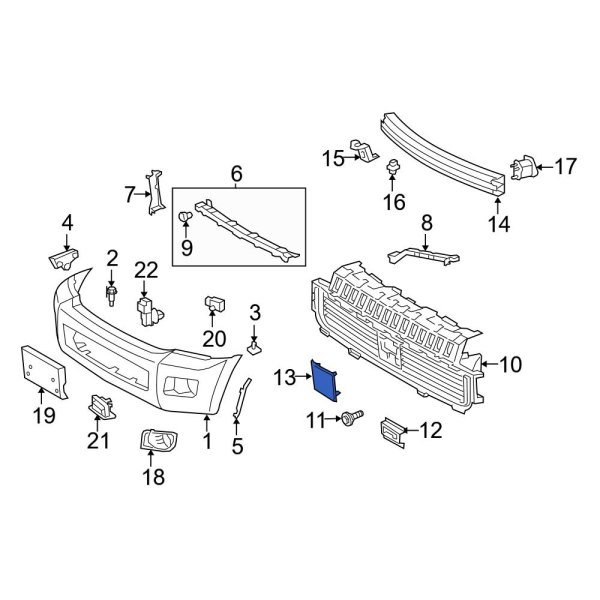 Toyota OE 5212934010 Front Bumper Cover Spacer Panel