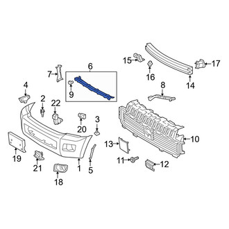 Toyota OE - Front Center Bumper Cover Support Rail