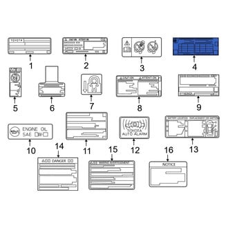 Toyota OE - Tire Information Label