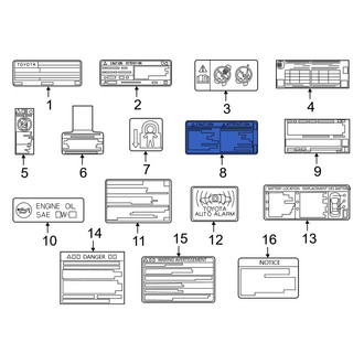 Toyota OE - Tire Information Label