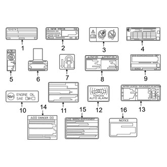 Toyota OE - Information Labels - Labels