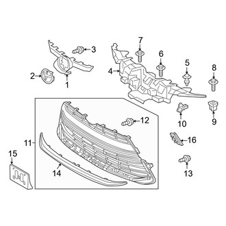 Toyota OE - Front Bumper & Grille - Grille & Components