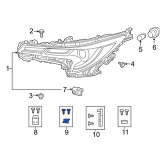 Toyota OE - Right Upper Inner Headlight Bracket