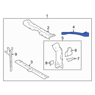 Toyota OE - Front Right Radiator Support Tie Bar Extension
