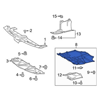Toyota OE - Front Rearward Radiator Support Splash Shield