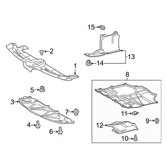 Toyota OE - Radiator Support - Splash Shields (Japan Built), (Sedan)