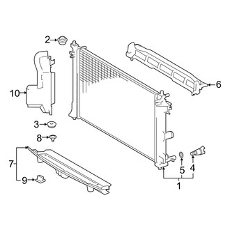 Toyota OE - Cooling - Radiator & Components (Radiator & Mounting), (L / LE / XLE)