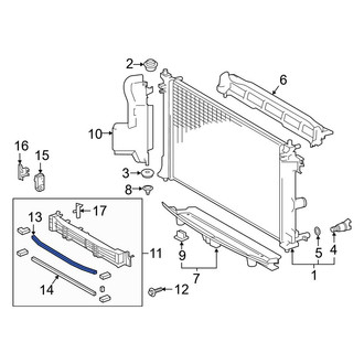 Toyota OE - Front Upper Radiator Shutter Seal
