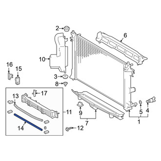 Toyota OE - Front Lower Radiator Shutter Seal