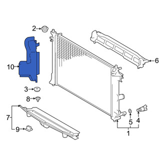 Toyota OE - Front Left Radiator Support Baffle