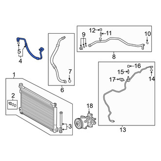 Toyota OE - A/C Refrigerant Discharge Hose