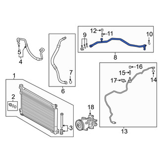 Toyota OE - A/C Refrigerant Suction Hose