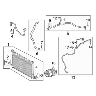 Toyota OE - Air Conditioner & Heater - Condenser, Compressor & Lines