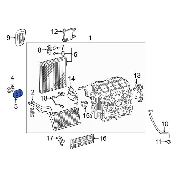 HVAC Heater Core Grommet