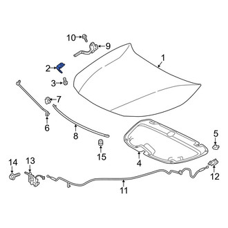 Toyota OE - Hood & Trunk Prop Rod Bracket