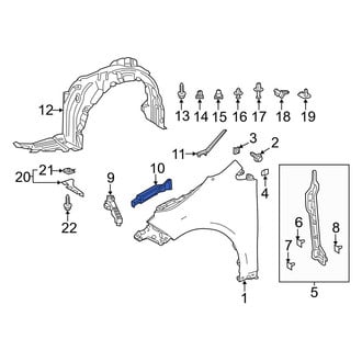 Toyota OE - Front Left Forward Fender Filler Panel