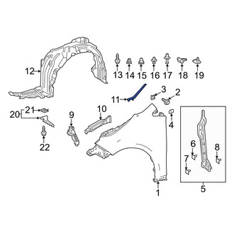 Toyota OE - Front Left Upper Rearward Fender Filler Panel