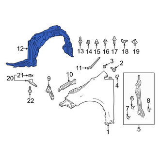 Toyota OE - Front Right Fender Splash Shield