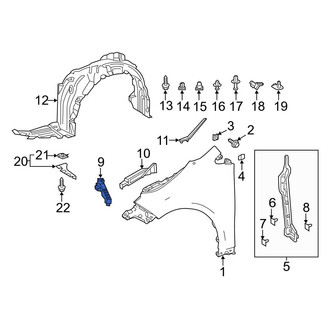 Toyota OE - Front Left Fender Insulator