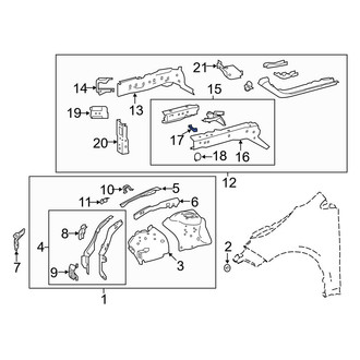 Toyota OE - Left Frame Side Member Bracket