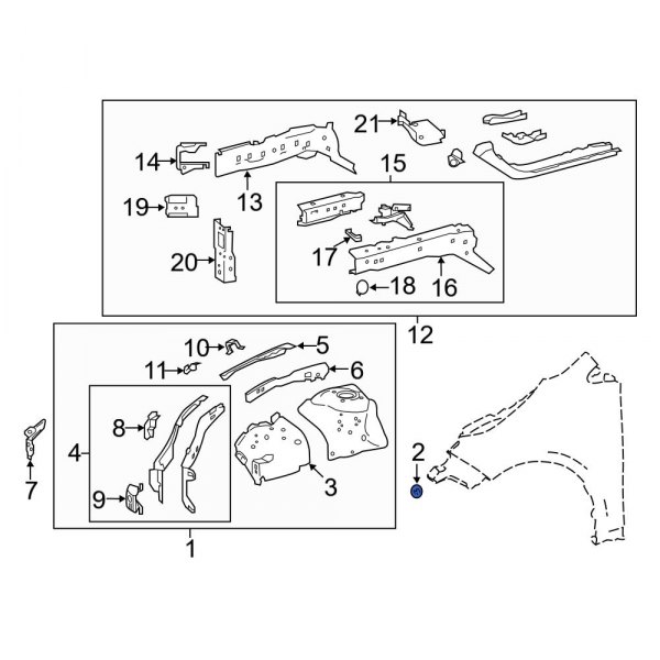 Fender Apron Grommet