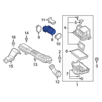 Toyota OE - Front Forward Engine Air Intake Hose