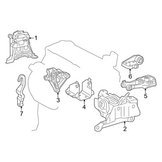 Toyota OE - Engine / Transaxle - Engine & Transmission Mounting (FX / LE / SE / XSE)