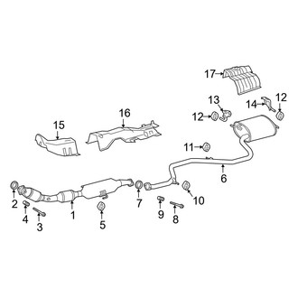 Toyota OE - Exhaust System - Exhaust Components (L / LE / XLE)