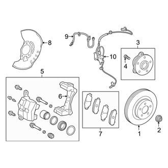 Toyota OE - Front Suspension - Brake Components