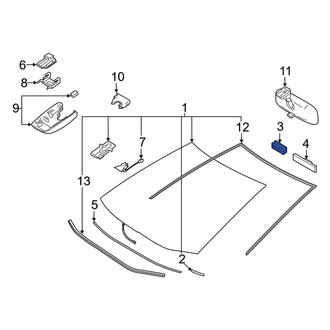 Toyota OE - Front Windshield Spacer