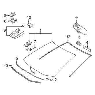 Toyota OE - Windshield - Glass (Japan Built), (Sedan)