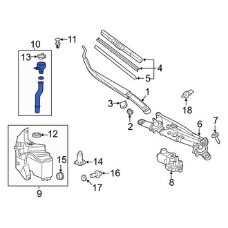 Toyota OE - Front Washer Fluid Reservoir Filler Pipe