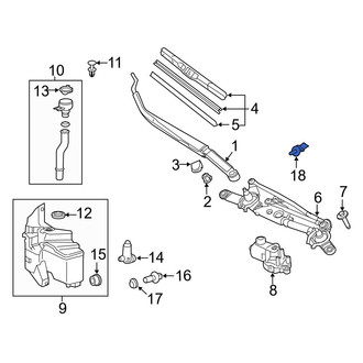 Toyota OE - Front Windshield Washer Nozzle