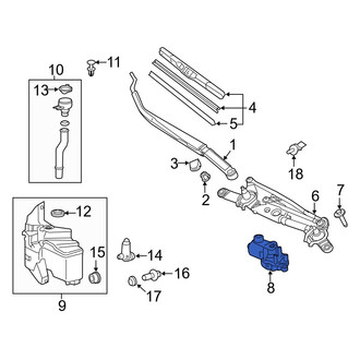 Toyota OE - Front Wiper Motor