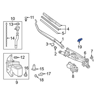 Toyota OE - Front Windshield Washer Nozzle