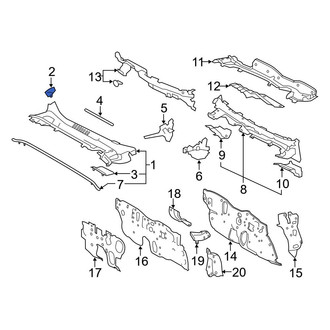 Toyota OE - Front Left Cowl Water Deflector