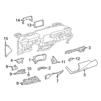 Toyota OE - Instrument Panel Components (USA Built), (Sedan)