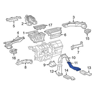 Toyota OE - Rear Center Right Instrument Panel Air Duct
