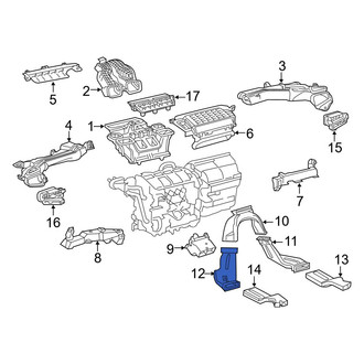 Toyota OE - Rear Center Left Instrument Panel Air Duct
