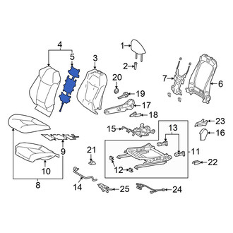 Toyota OE - Front Left Upper Seat Heater Pad