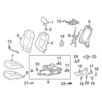 Toyota OE - Front Right Forward Seat Track Cover