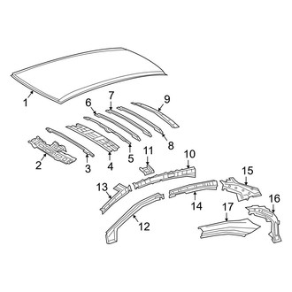 Toyota OE - Roof & Components (W/O Sunroof, USA Built), (Sedan)
