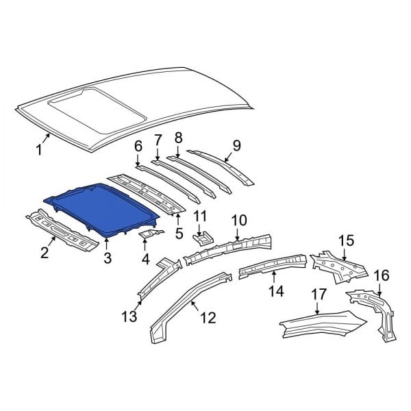 Toyota OE 6314202130 - Sunroof Reinforcement