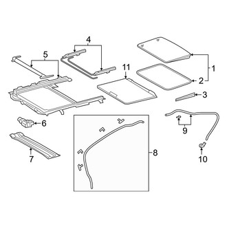 Toyota OE - Roof - Sunroof (USA Built), (Sedan)