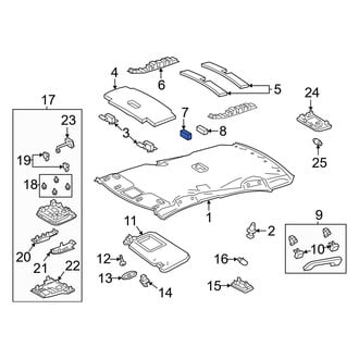 Toyota OE - Center Headliner Insulator
