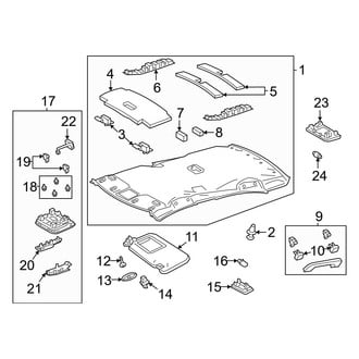 Toyota OE - Roof - Interior Trim (Japan Built, W/O Sunroof)