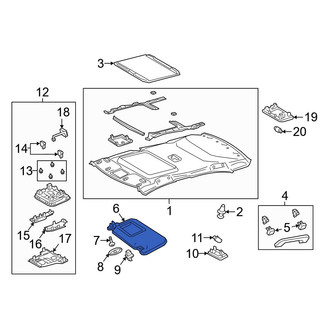Toyota OE - Left Sun Visor